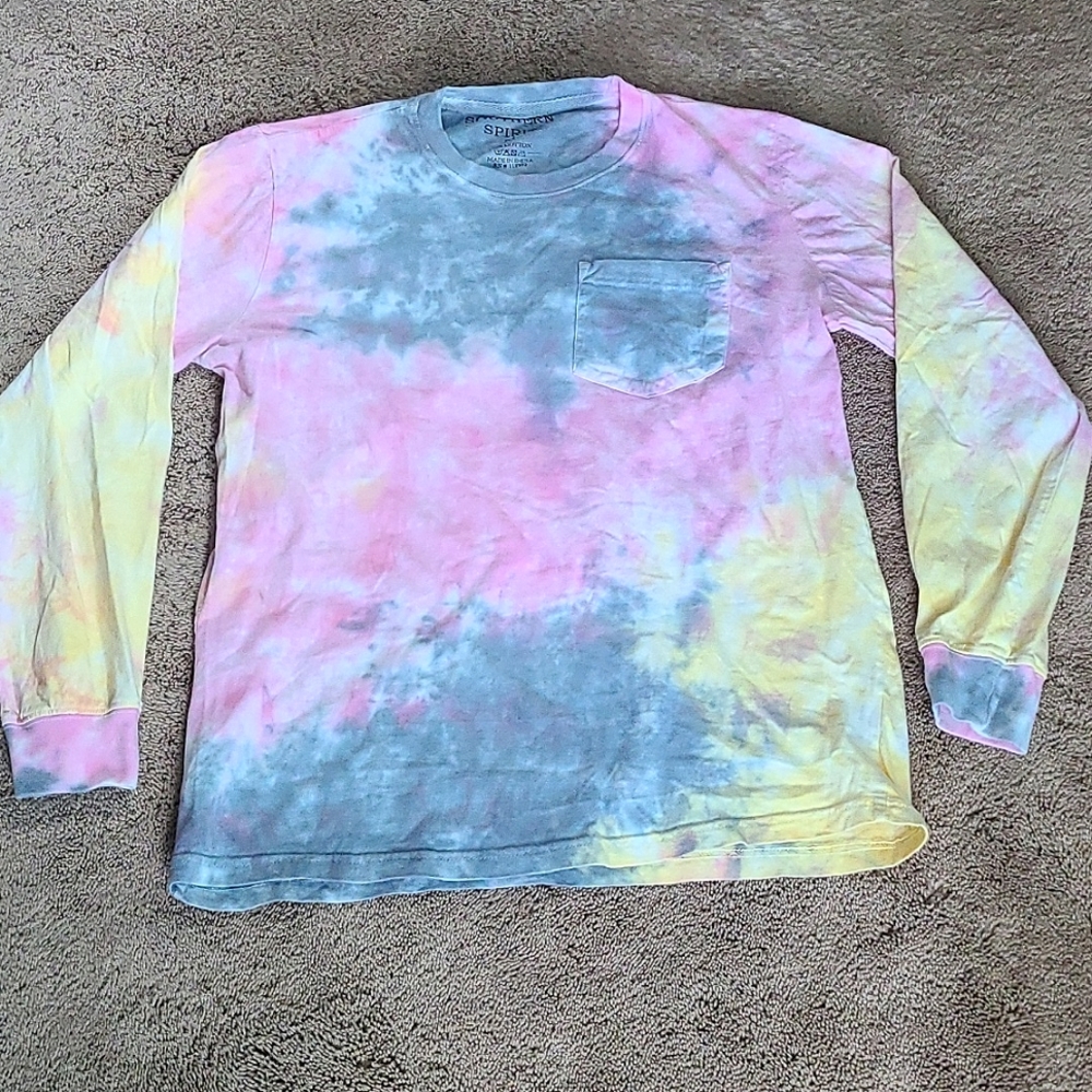 Womens tie dye long sleeve top